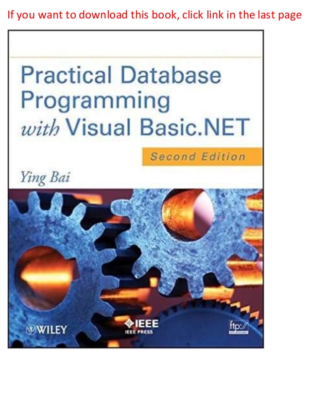 Visual basic programming language book pdf